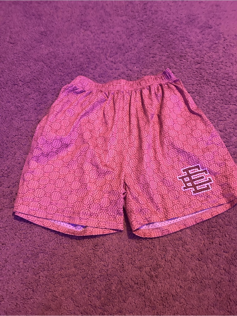 Eric Javits Pink Patterned Athletic Shorts
